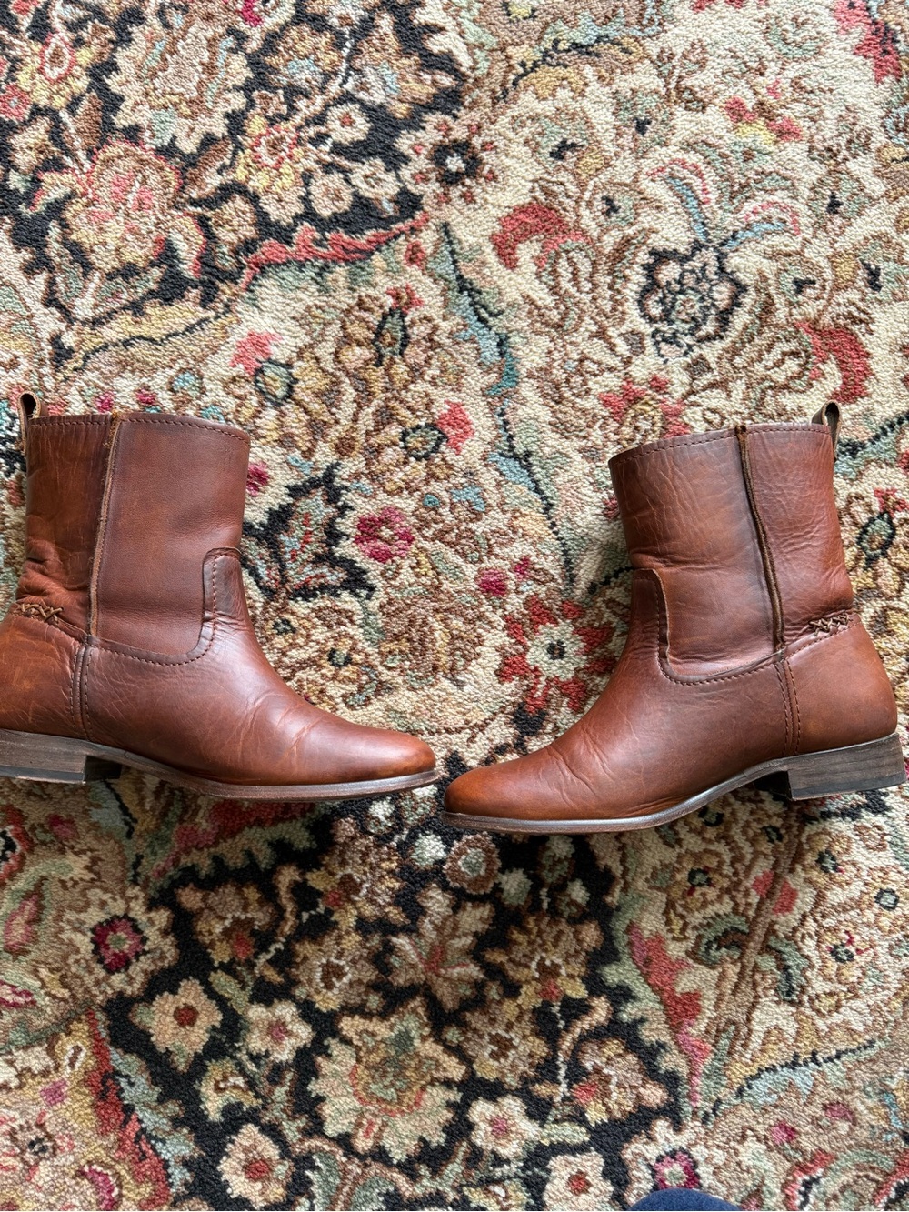 Frye Brown Leather Mid-Calf Women's Boots - Picture 3 of 5